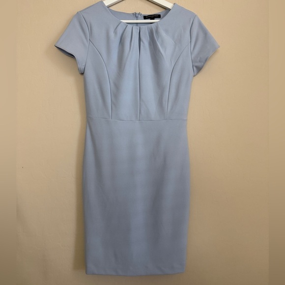 Banana Republic Sheath Dress Career Office Interview Professional Light Blue 2 - Picture 1 of 5